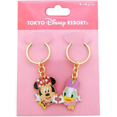 フラワーガーデン プーさん キーチェーンセット ディズニーストア、花畑をモチーフにしたくまのプーさん・チップと